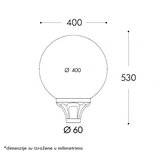  LED ULICNA SVETILJKA GLOBE 400 50W CRNA | Eponuda.com