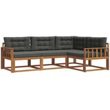  Set vanjskih sofa 4 kom. Prirodna i antracit Smeđa 247,5 x 168,5 x 73 cm | shoptok.hr