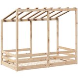 vidaXL Otroška postelja s streho 80x160 cm trdna borovina | Shoptok.si