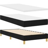  Črna postelja s škatlasto vzmetnico 90x190 cm, (22082751) | Shoptok.si