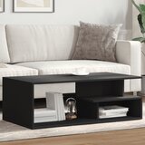 vidaXL Klubska mizica črna 102x55x35 cm inženirski les Cene
