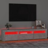 TV ormarić s LED svjetlima siva boja betona 180x35x40 cm | shoptok.hr
