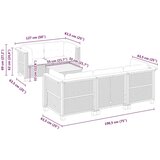 vidaXL 6-dijelni set vrtnih sofa s jastucima bež od poliratana | shoptok.hr