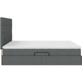  Krevet S LED lampica s pohranom Tamno siva 160 x 200 cm tkanina | shoptok.hr