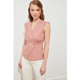 Trendyol Dried Rose Bone Button Detailed Blouse | shoptok.hr