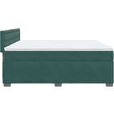 vidaXL Box spring postelja z vzmetnico temno zelena 180x200 cm žamet | Shoptok.si
