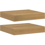  Polica na zidu 2 pcs Smeđa 23 x 23,5 x 4 cm Konstruirano drvo | shoptok.hr