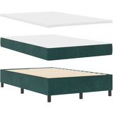  Okvir kreveta s madracem tamnozelene boje 120x200 cm baršun | shoptok.hr