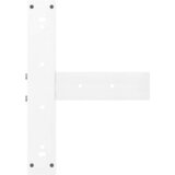  Noge za barski stol T-oblika 2 kom Bijele 50x35x(110-111) cm Čelik | shoptok.hr