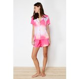 Trendyol Multi Color Gradient Satin Woven Pajamas Set Cene