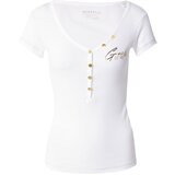 Guess Majica zlata / bela Cene