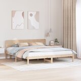 vidaXL Posteljni okvir z glavo 180x200 cm Trden borov les Cene