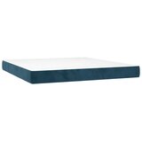  box spring s madracem LED tamnoplavi 160x200 cm baršun | shoptok.hr
