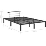  Okvir za krevet crni metalni 160 x 200 cm | shoptok.hr