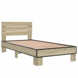  Okvir za krevet boja hrasta 90x190 cm konstruirano drvo i metal | shoptok.hr