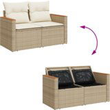  11 komadni vrtni set sofa s jastučićima bež poli ratan akacija | shoptok.hr