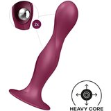 Satisfyer Double Ball-R - obteženi dildo z lepljivimi nogami (rdeč) | Shoptok.si