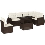 Maison Chic Seti vrtnega pohištva - Vrtna garnitura - Vrtni pohištvo set 7-delna z blazinami rjav poli ratan, (21801444) | Shoptok.si