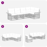  Sjedeća garnitura za vrt 5 kom. Siva poliratan 70.5 x 62 x 70 cm | shoptok.hr