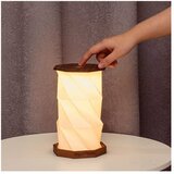 Gingko LED namizna svetilka v temni naravni barvi (višina 18 cm) Twist Hexagon – | Shoptok.si