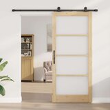  Klizna vrata ORKDAL 93 x 211 cm Masivna borovina i staklo | shoptok.hr