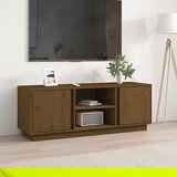 Maison Chic TV omarica - TV stojalo - Televizijska omarica medeno rjava 110x35x40,5 cm trdna borovina, (21700789) | Shoptok.si