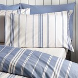 Catherine Lansfield Bela/modra posteljnina za zakonsko posteljo 200x200 cm Harbour Stripe – | Shoptok.si