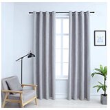 vidaXL Zavjese za zamračivanje s prstenima 2 kom sive 140 x 225 cm | shoptok.hr