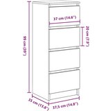 vidaXL Komoda sonoma hrast 37,5x35x99 cm izrađeno drvo | shoptok.hr