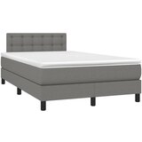 Maison Chic Box spring postelja - Vzmetna postelja z vzmetnico temno siva 120x190 cm blago SL10056, (21905225) | Shoptok.si