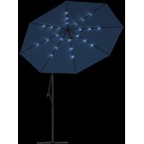  Konzolni vrtni suncobran LED s čeličnim stupom 300 cm azurni | shoptok.hr