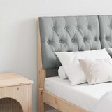 vidaXL Tapecirani uzglavlje Svijetlo siva 120 cm Čvrsto borovo drvo | shoptok.hr