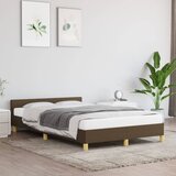 vidaXL Posteljni okvir z vzglavjem temno rjav 120x200 cm blago Cene
