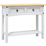  Konzolni stol borovina meksički stil Corona bijeli 90x34,5x73cm | shoptok.hr