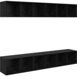 Set TV komoda Zidne 4 pcs Crni hrast 37 x 37 x 107 cm | Eponuda.ba