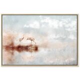  Slika - Cranes in the Morning (1 Part) Wide 60x40 U prirodnom drvenom okviru | shoptok.hr