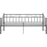  Za krevet na razvlačenje crni metalni 90 x 200 cm | shoptok.hr