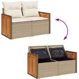  5-dijelni set vrtnih sofa s jastucima poliratan i bagrem bež | shoptok.hr