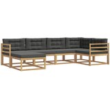 Set vanjskih sofa s jastukom 5 pcs Bijela i antracit Poliester | Eponuda.com