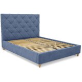 Scandic Plavi tapecirani bračni krevet s prostorom za odlaganje s podnicom 180x200 cm Bee – | shoptok.hr