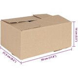PREKLOPNA kutija 50 pcs Prirodna 30 x 21,5 x 14 cm Karton | Eponuda.ba