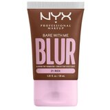NYX Professional Makeup Bare With Me Blur Tint Foundation mat puder s srednjo prekrivnostjo 30 ml Odtenek 21 rich | Shoptok.si