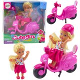 Mini lutka sa skuterom i kacigom - roza | shoptok.hr