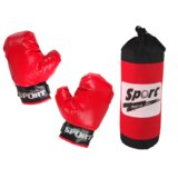  Dječji boksački set s vrećom crno-crveni | shoptok.hr