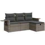  4-dijelni set vrtnih sofa od poliratana s jastucima sivi | shoptok.hr
