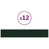  Zidne ploče 12 kom tamnozelene 90 x 15 cm baršunaste 1 62 m² | shoptok.hr