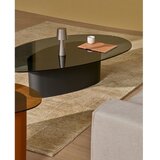 Kave Home Crni stolić za kavu sa staklenom pločom stola 81x140 cm Olir – | shoptok.hr