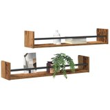  Polica na zidu Zidne 2 pcs Staro drvo 80 x 16 x 14 cm | shoptok.hr
