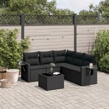  The Living Store Vrtna sedežna garnitura 6-delna z blazinami črna poli ratan - Vrtna Sedežna Garniture, (21479708) | Shoptok.si