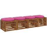  Jastučići za sjedalo od 4 dijela 4 kom. 100% poliester Ružičasti | Shoptok.si